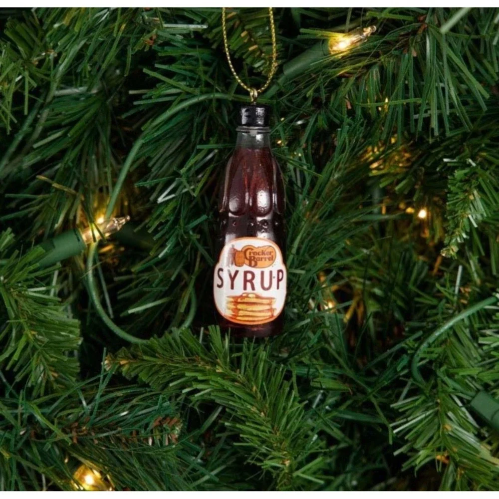 NWT Cracker Barrel Resin Maple Syrup Bottle Christmas Ornament NEW 2026 1